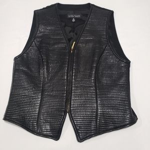 Vintage Linda Allard for Ellen Tracey Leather Vest